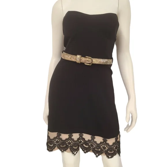 Deb Dresses | Deb Black Strapless Dress Size Xs | Color: Black/Tan | Size: Xs | Beautifuluplus's Closet